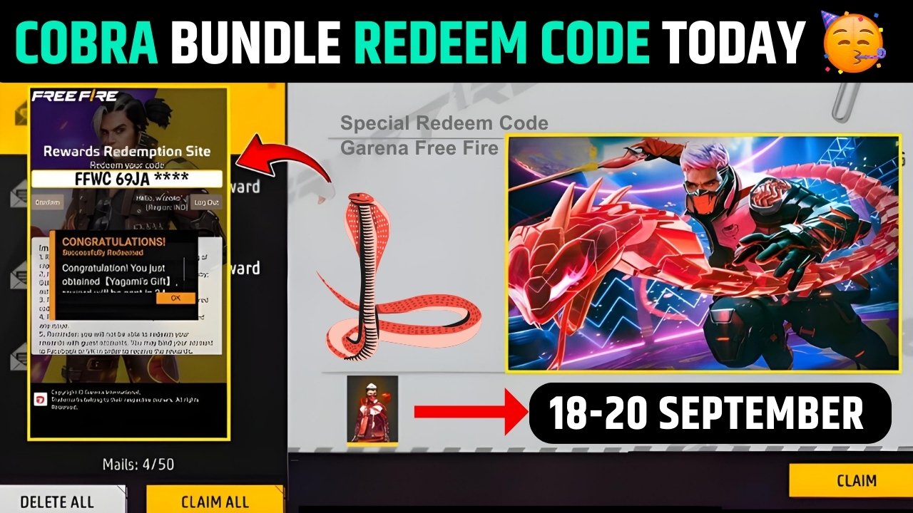 Garena Free Fire Redeem Code Today India