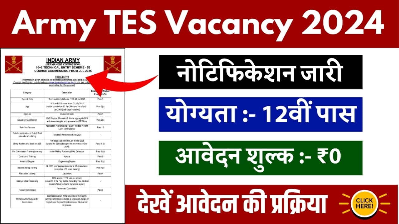 Army TES Vacancy 2024